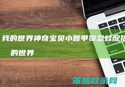 我的世界神奇宝贝小智甲贺忍蛙配招推荐 我的世界神奇宝贝小智甲贺忍蛙