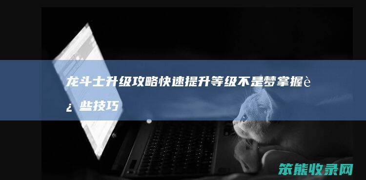 龙斗士升级攻略 快速提升等级不是梦 掌握这些技巧