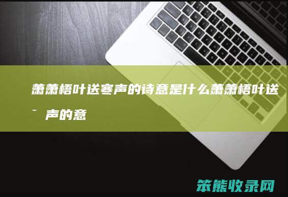 萧萧梧叶送寒声的诗意是什么 萧萧梧叶送寒声的意思潇潇的意思