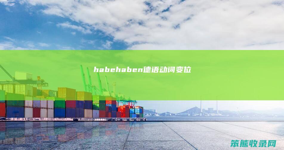 habehaben德语动词变位