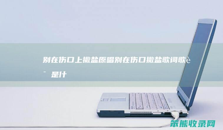 别在伤口上撒盐原唱别在伤口撒盐歌词歌词是什
