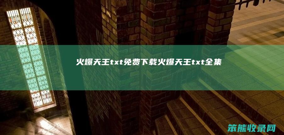 火爆天王txt免费下载火爆天王txt全集