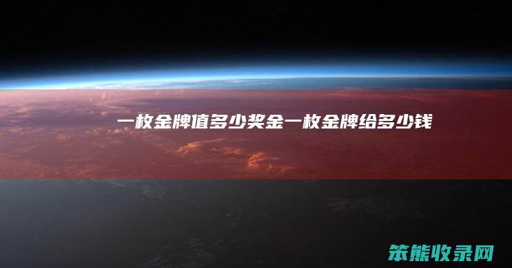一枚金牌值奖金一枚金牌给钱