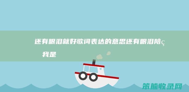 还有眼泪就好歌词表达的意思还有眼泪陪着我是
