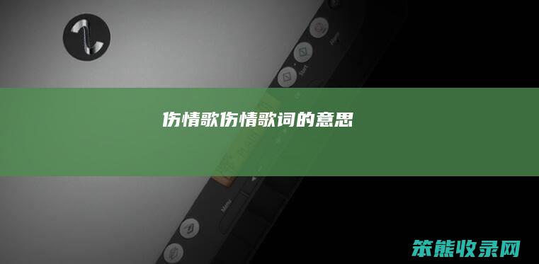伤情歌伤情歌词的意思