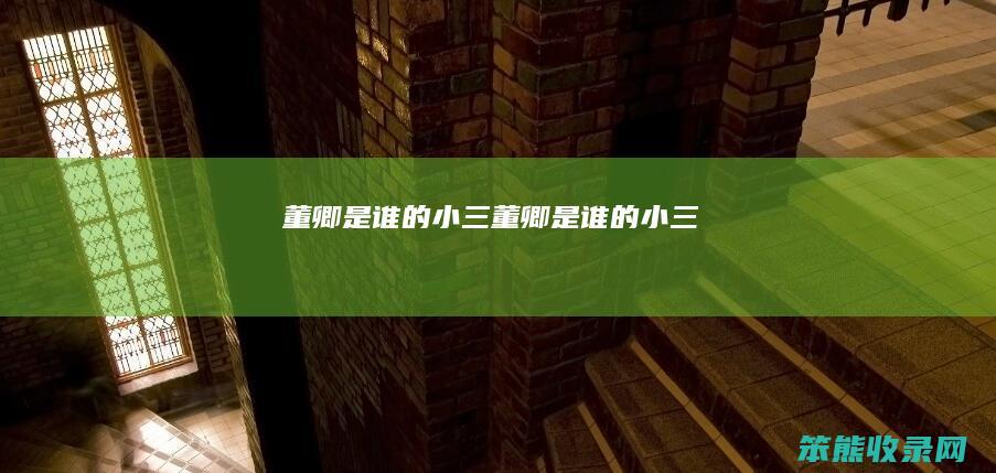 董卿是谁的小三董卿是谁的小三