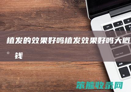 植发的效果植发效果大概需要钱
