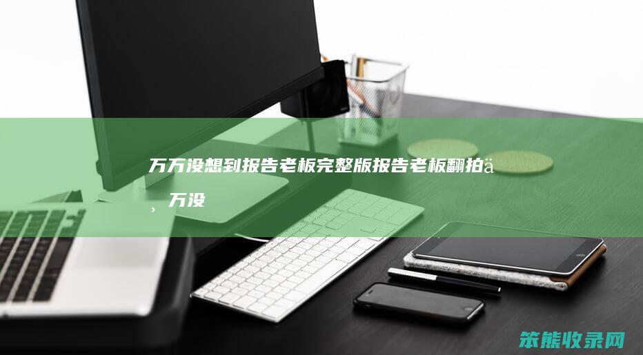 万万没想到报告老板完整版报告老板翻拍万万没