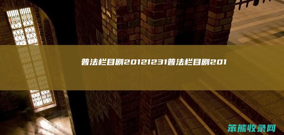 普法栏目剧20121231普法栏目剧201