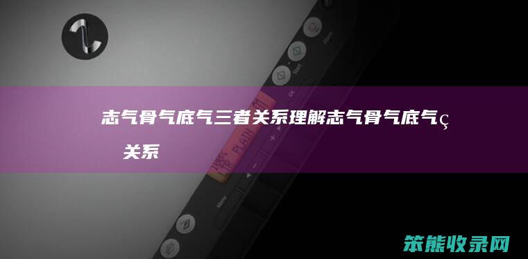 志气骨气底气三者理解志气骨气底气的