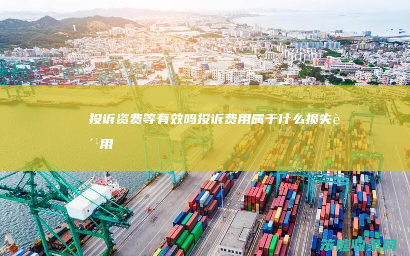 投诉资费等有效吗投诉费用属于什么损失费用