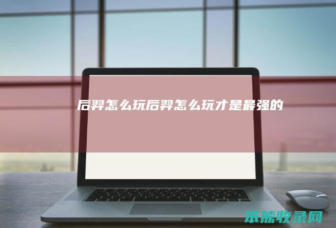 后羿玩后羿玩才是的