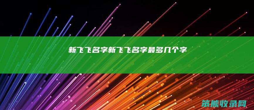 新飞飞名字新飞飞名字最多字
