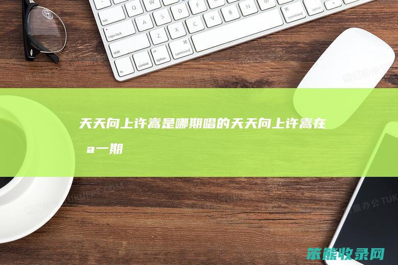 向上许嵩是哪期唱的向上许嵩在期