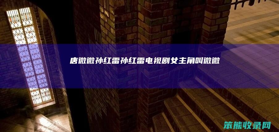 唐微微孙红雷孙红雷电视剧女主角叫微微