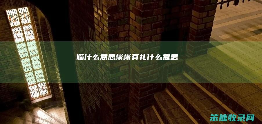 临意思彬彬意思