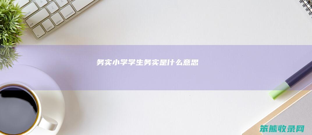 务实小学学生务实是意思