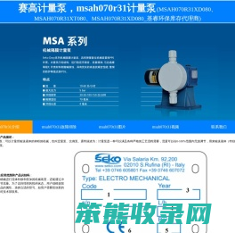 赛高MSAH070R31XD080计量泵