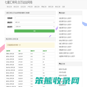 七星汇率网,白万站站网络